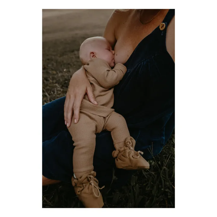 The Simple Folk Legging Coton Bio Gaufré | Camel