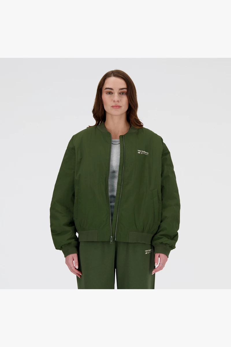 New Balance Linear Heritage Woven Bomber Damen Jacke