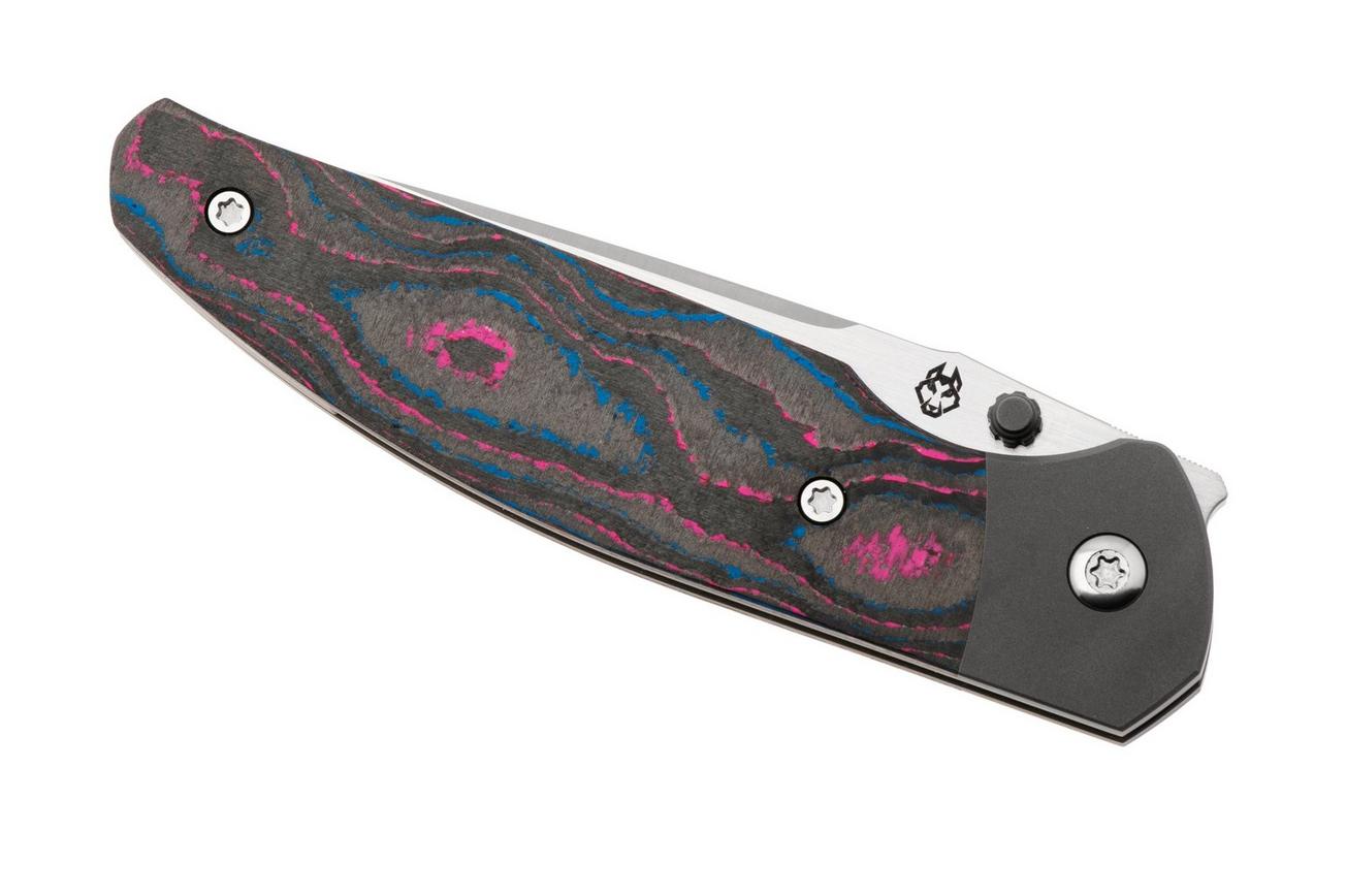 Jack Wolf Tango TANGO-01-CC-MIAMI, Satin CPM S90V,  Titanium CamoCarbon Miami, zakmes, Chris Ortiz design