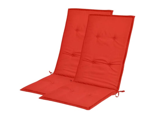 VIDAXL - Galette de chaise Coussin de chaise de jardin 2 pcs rouge 120 x 50 x 3 cm