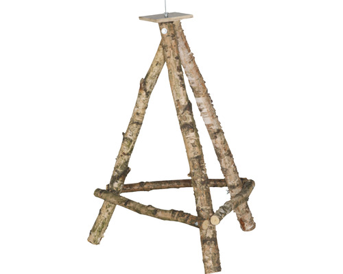 Vogelhuisjestandaard L AP. HOSS ca. 100 cm, bodemplaat ca. 4 x 6 cm, berkenhouten vogelhuisjespaal, voederhuisjestandaard