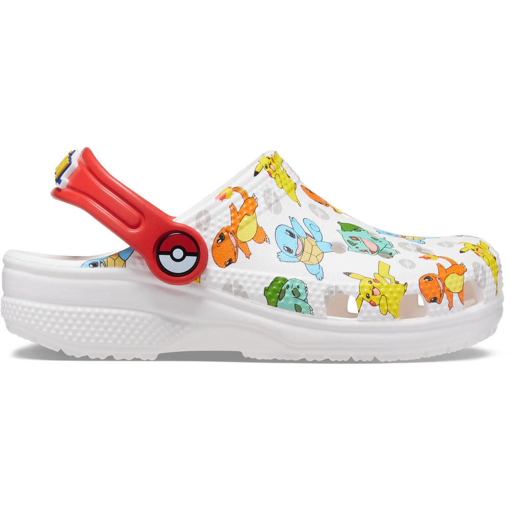 Køb Crocs White/Multi Classic Pokemon Clog