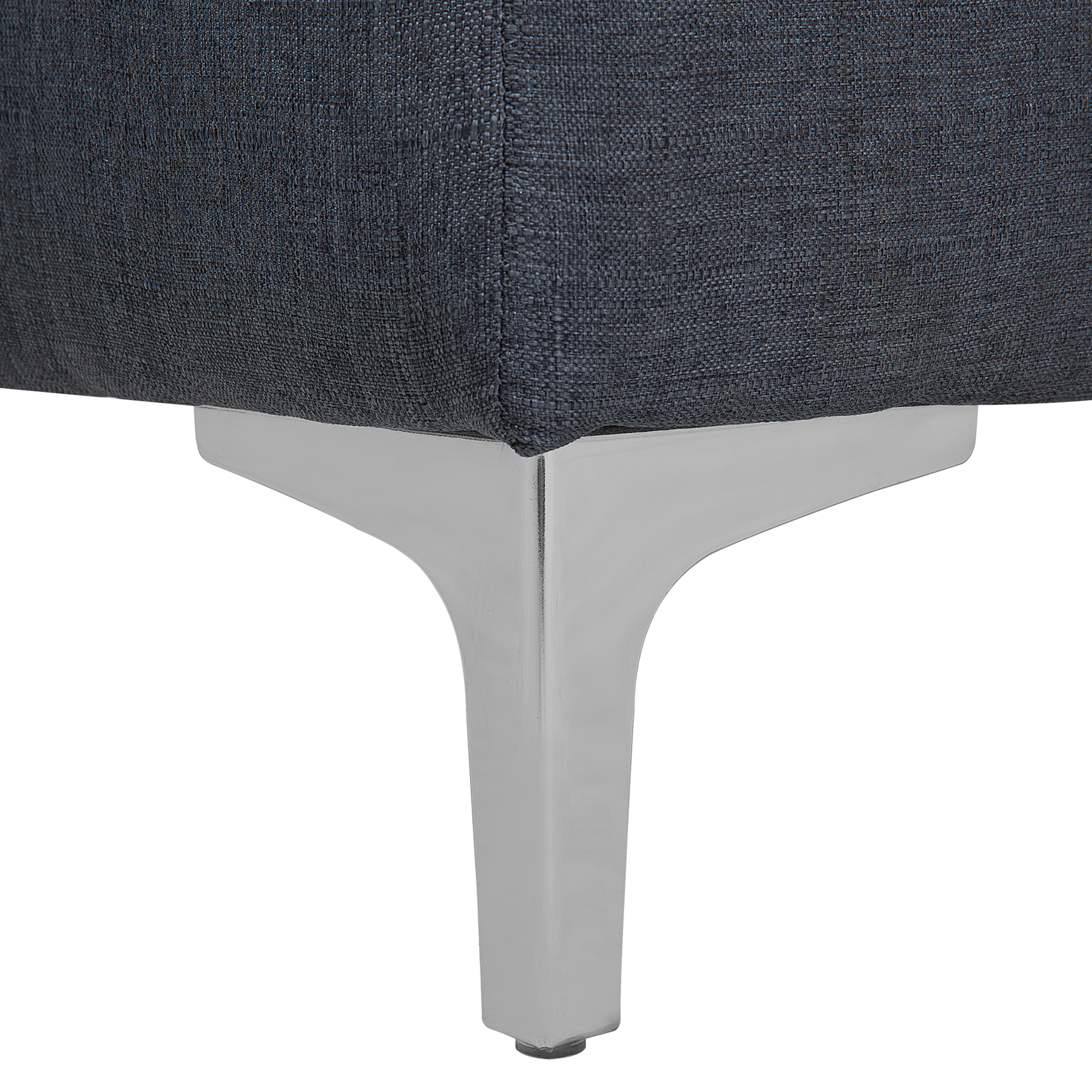 Beliani - ABERDEEN - Ottomaan - Donkergrijs - Polyester