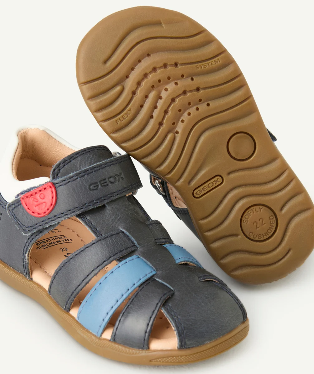 GEOXsandales fermées bébé garçon macchia rouge et bleu à scratch