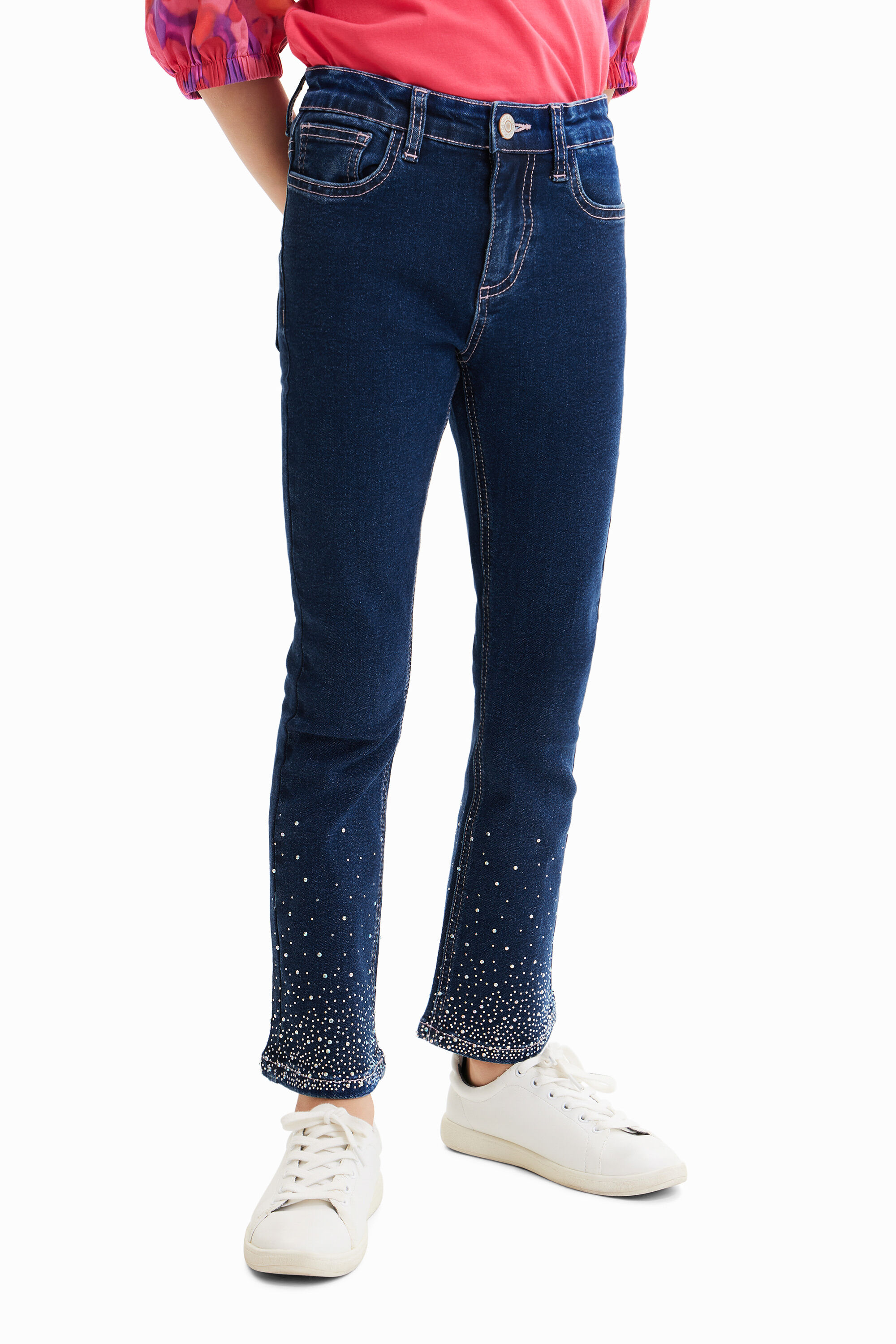 Jean flare strass