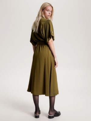 Vestido camisa midi de corte folgado
