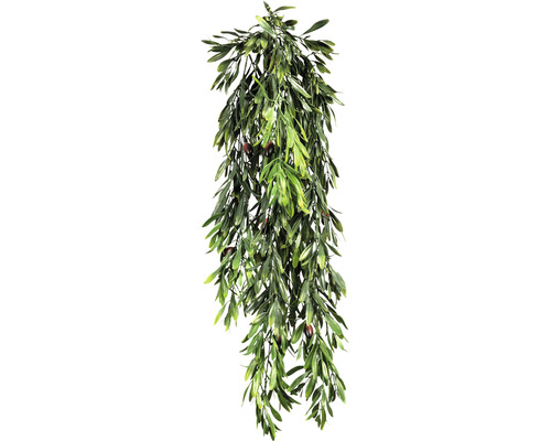 Kunst olijfblad hangplant, hoogte: 85 cm, groen
