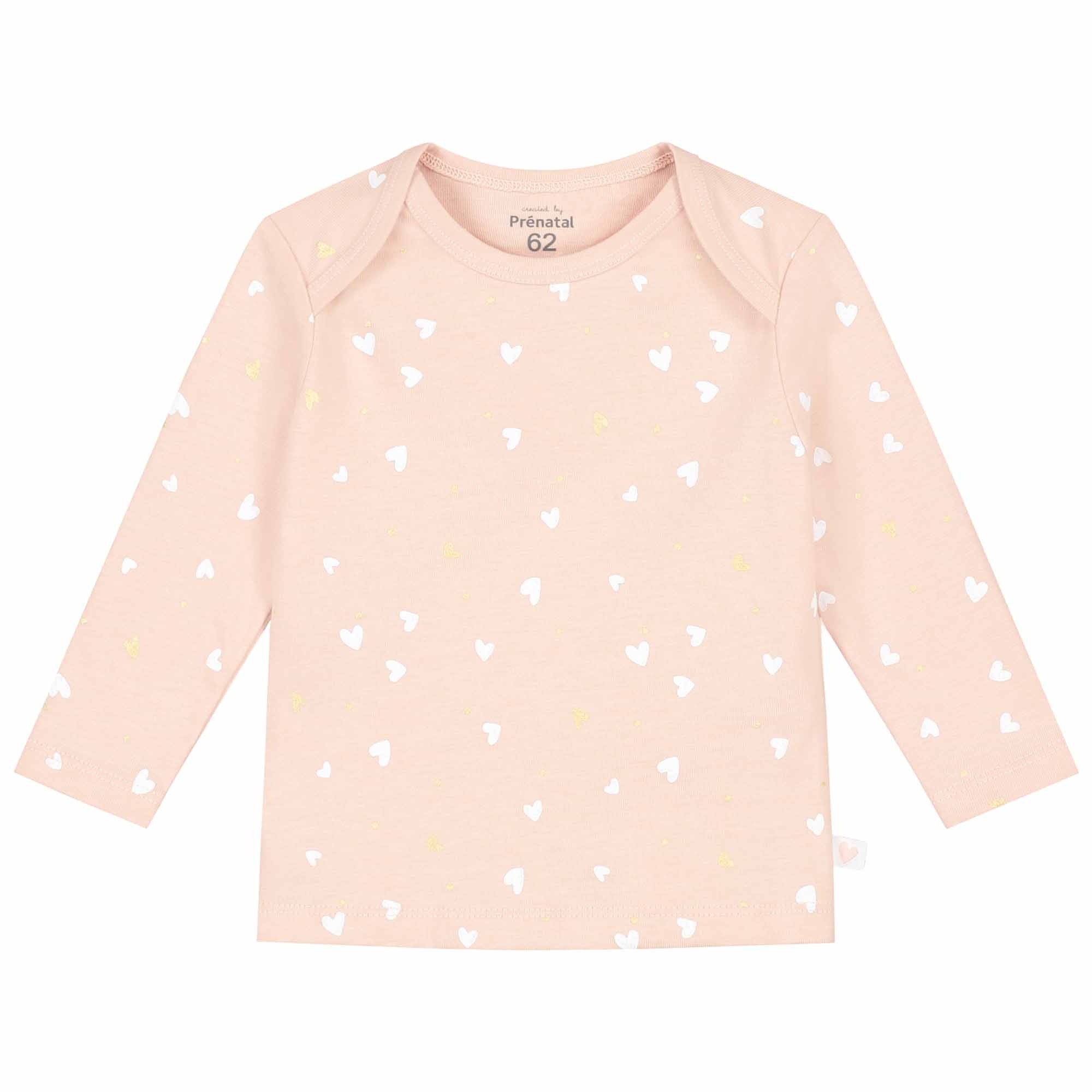 Prénatal baby pyjama hartjes roze