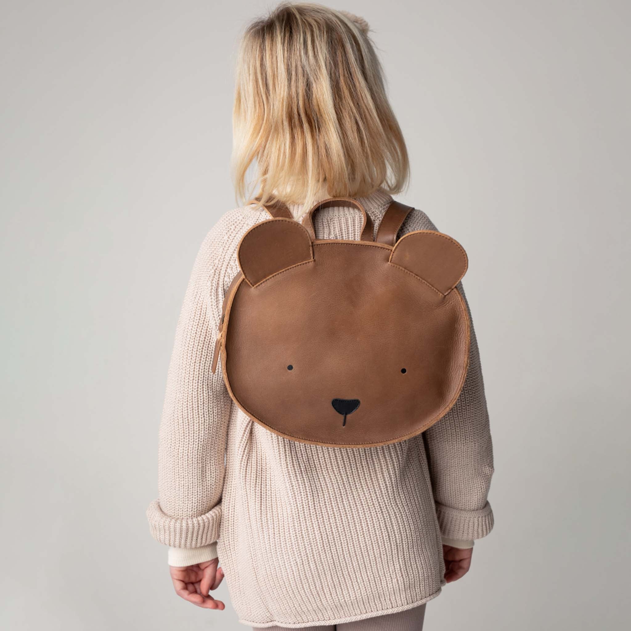 Rucksack Umi Bear Cognac Classic Leather