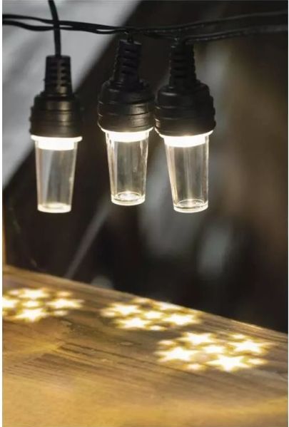 LED Kerst lichtsnoer voor buiten 10xLED/9,5 m IP44 koud wit