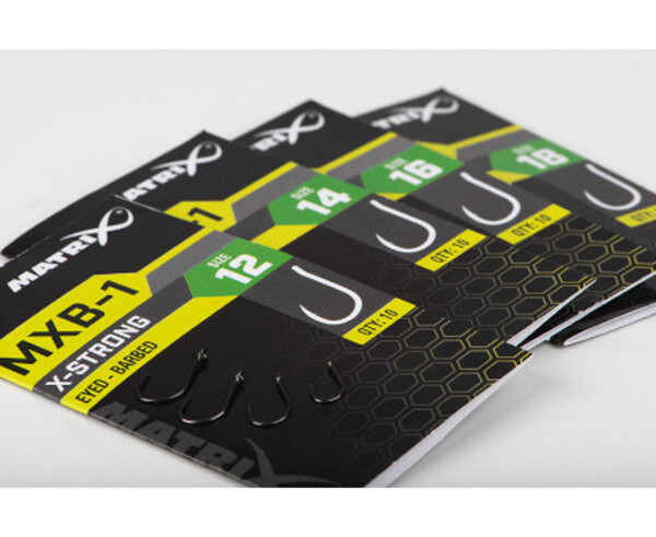 Hameçons avec ardillon Matrix MXB-1 Barbed  Eyed Black Nickel (10pcs)