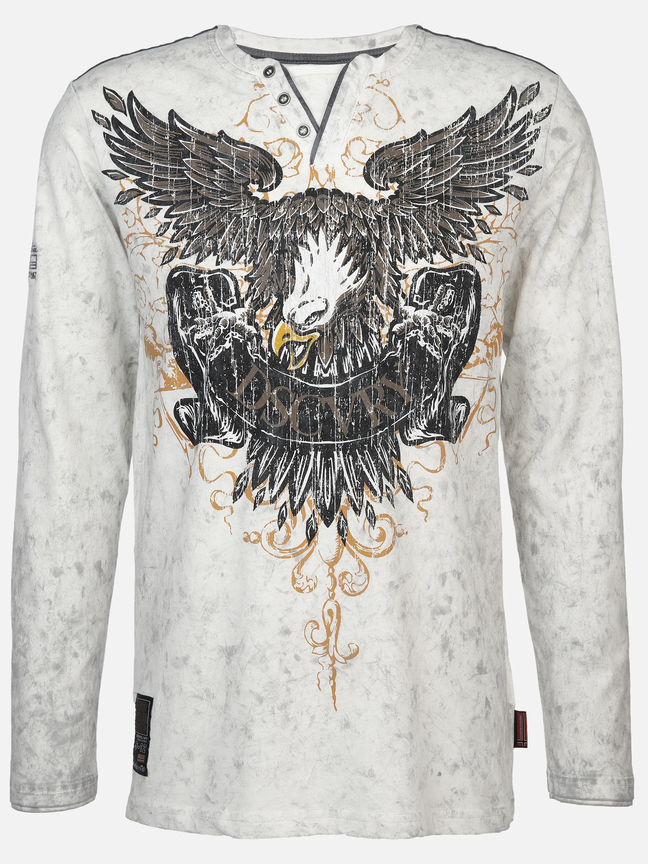 Herren Henley Shirt mit Print