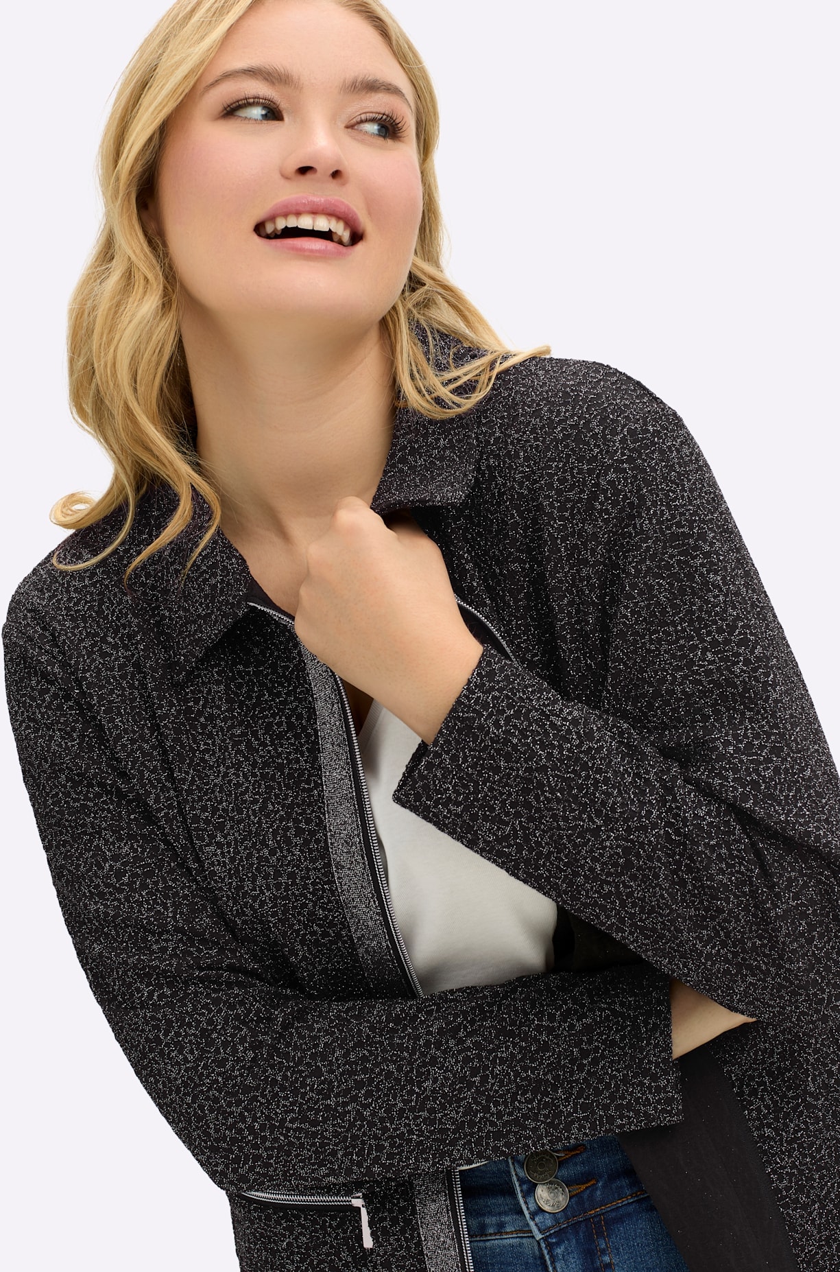 Sheego Shirtjacke »Sweatjacke«, 1 Stk.