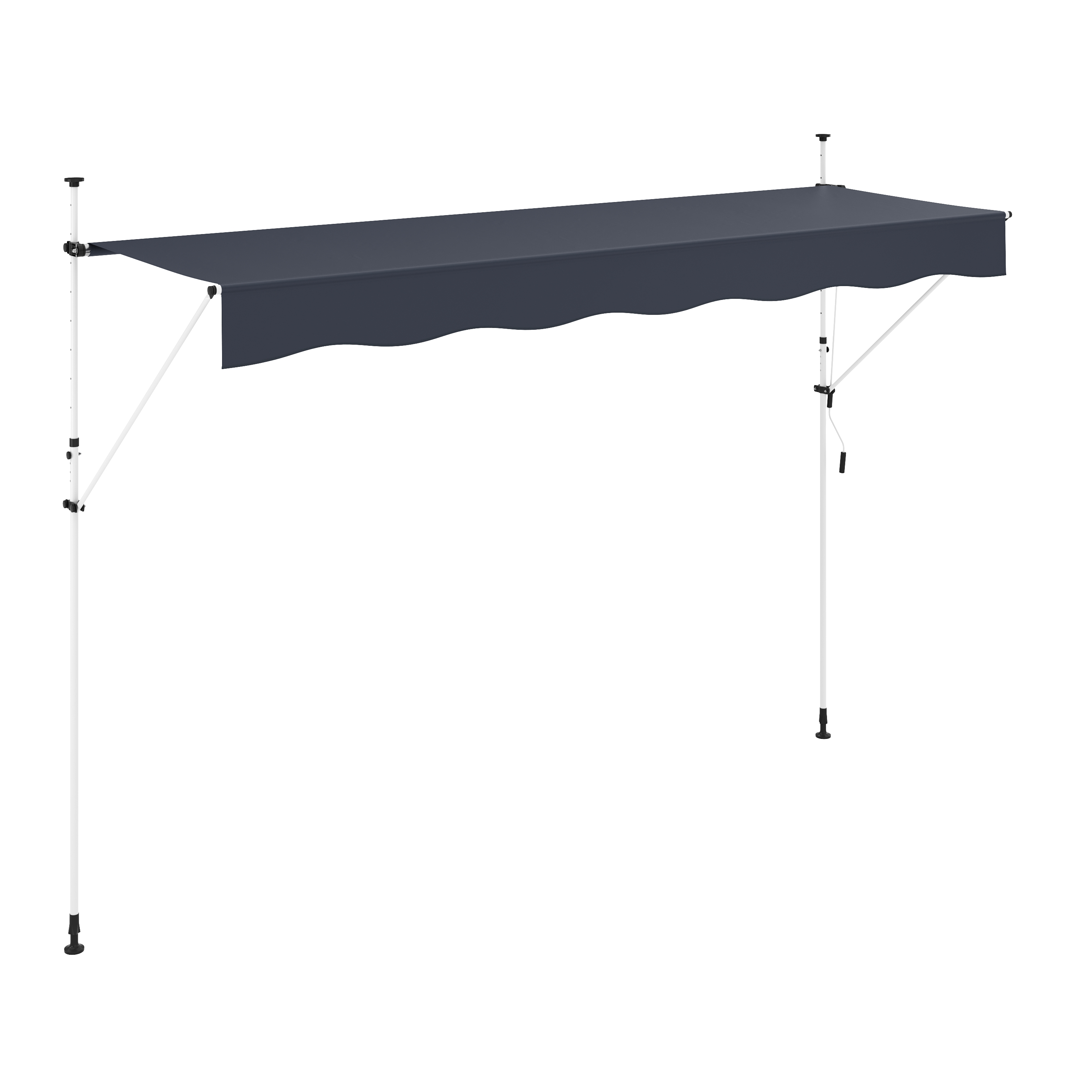 Balkonmarkise 400 x 120 cm anthrazit