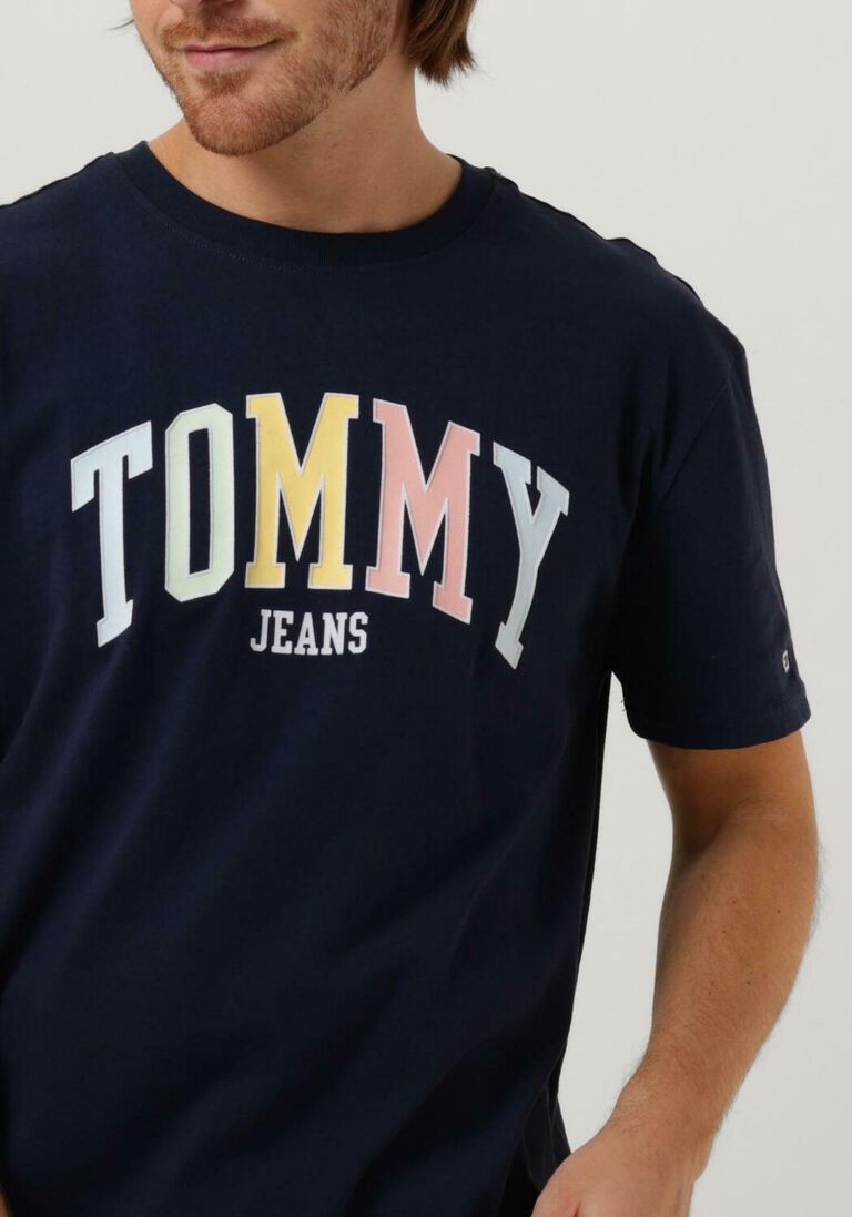 TOMMY JEANS donkerblauwe tommy jeans t-shirt tjm clsc college pop tommy tee