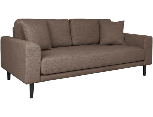 HOUSE NORDIC - Canapé tissu Lido 2,5 places marron (180x93x76)