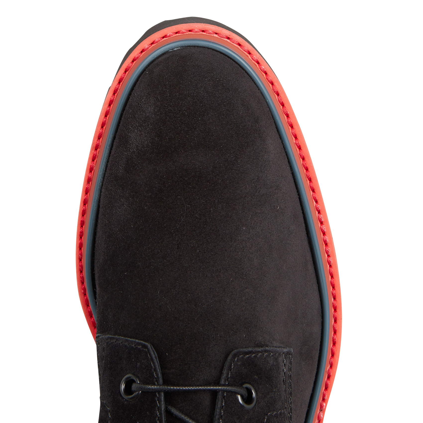 Bottines à lacets en cuir velours| Noir