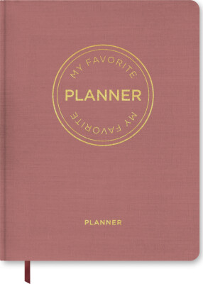 My Favorite Planner - Kalender 2024 - Dateret - Vintage Rosa Med Logo I Guld