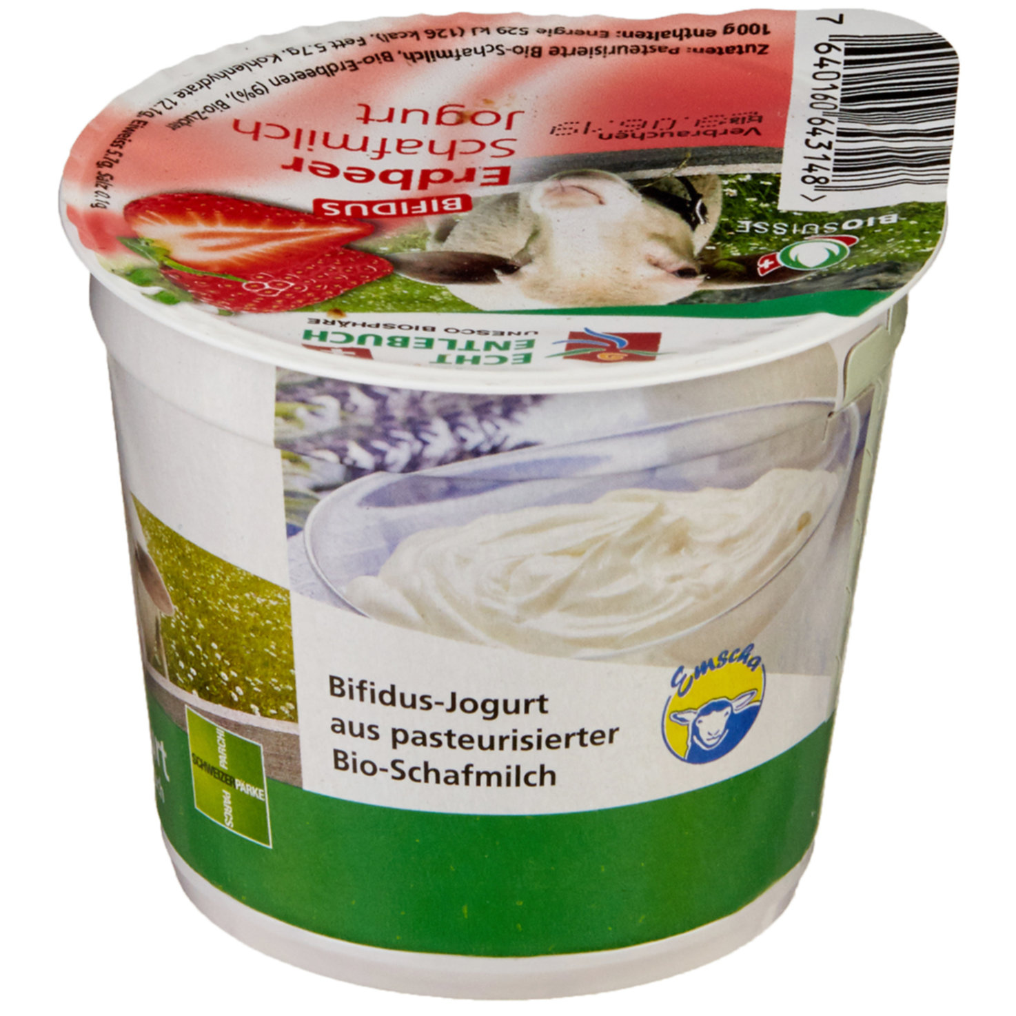 Echt Entlebuch Bio Schafmilch Joghurt Erdbeere -