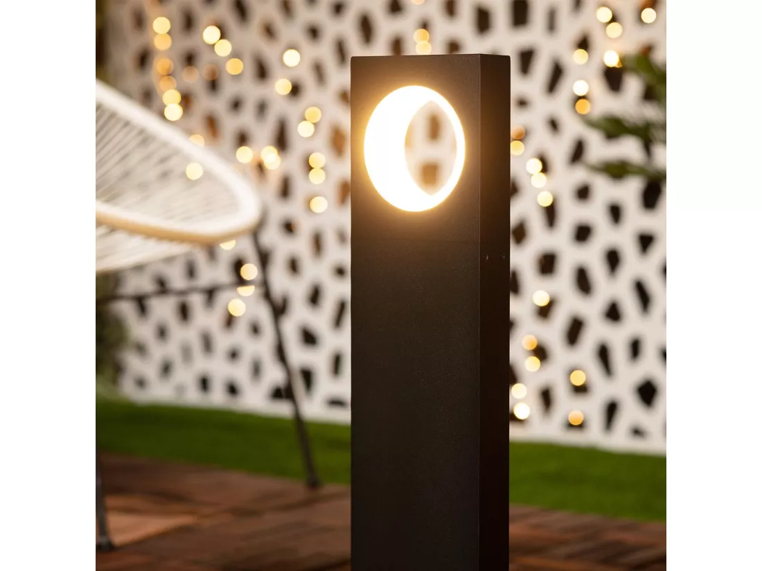 Balise LED Extérieure 12W en Saillie sur Pied 60cm Arada 3000K Blanc chaud