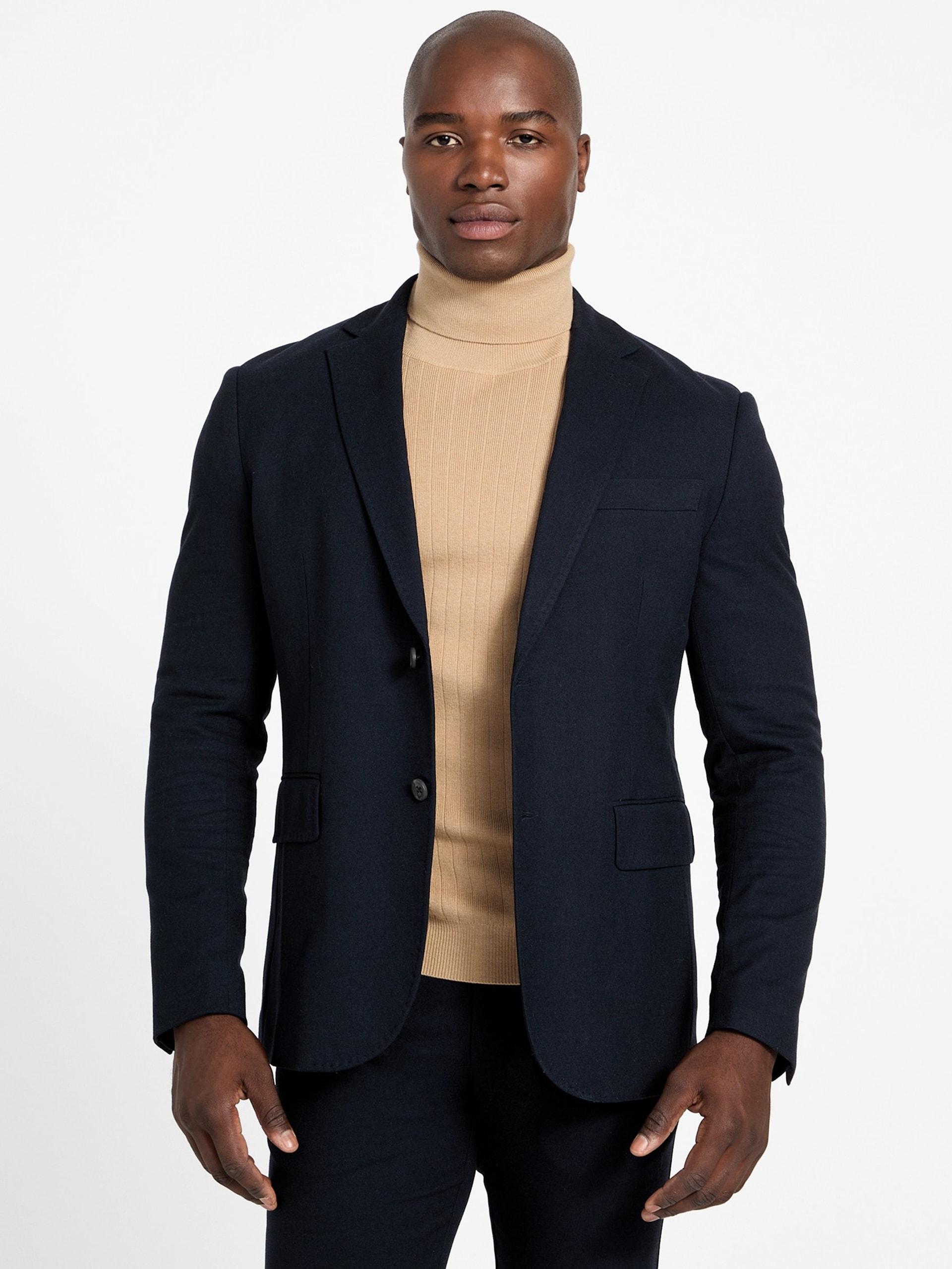Blazer utilitário em mistura de lã