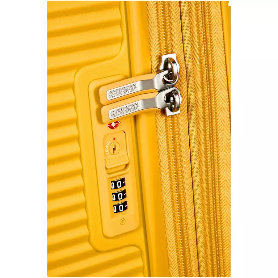 American Tourister Soundbox - 4-Rollen-Kabinentrolley S 55 cm erw. golden yellow