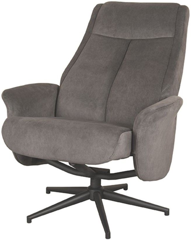 Relaxfauteuil Antraciet Cosmo CH-73.023 Bergen B77 x D76 x H105 cm