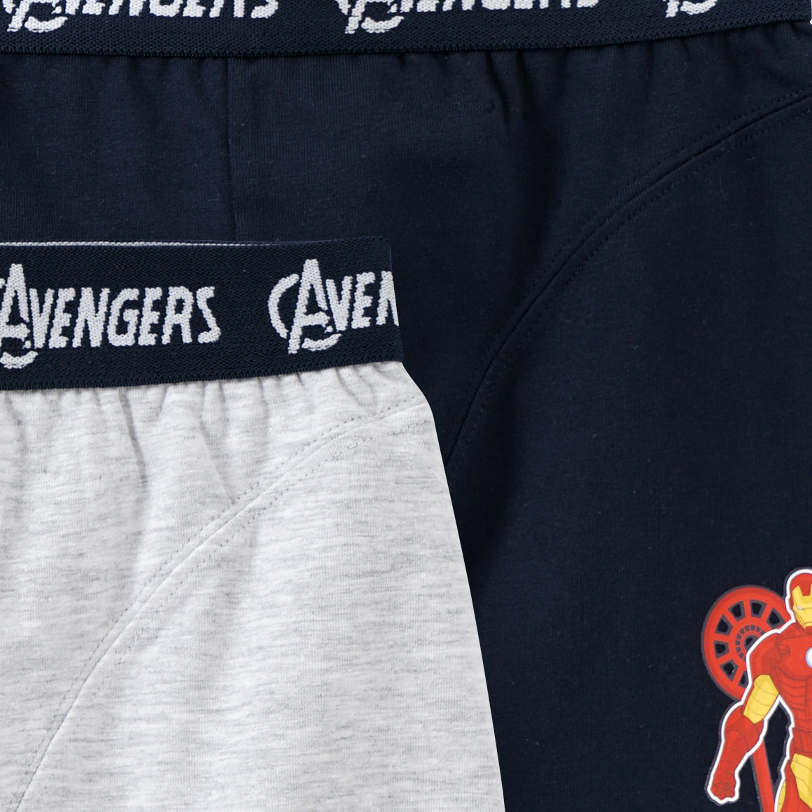 Topolino 2 MARVEL Avengers Boxer mit Bio-Baumwolle dunkelblau / hellgrau