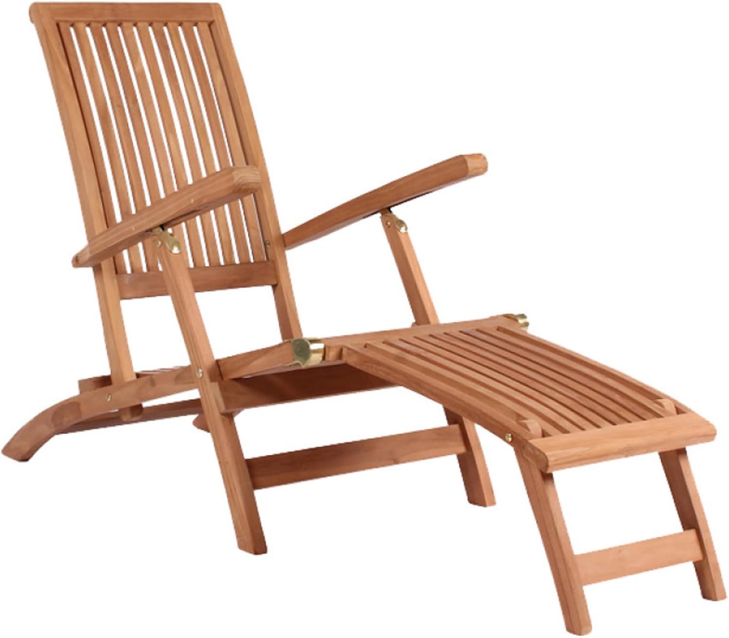 Gartenmöbelset Teak Deckchair Yacht & Beistelltisch Verwood 2er Set | 2X Gartenliege Massivholz verstellbar | Premium Relaxliege Teakholz | Yachtmöbel Sonnenliege Set Outdoor