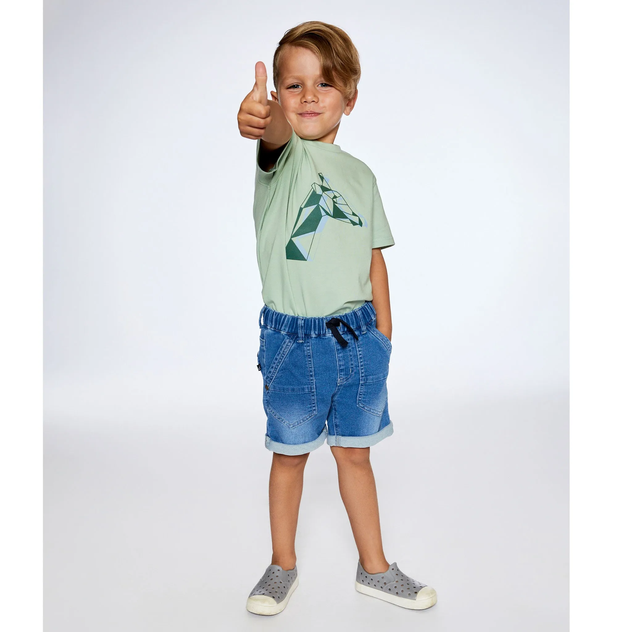 Deux par Deux Short Denim Basique 3-6ans