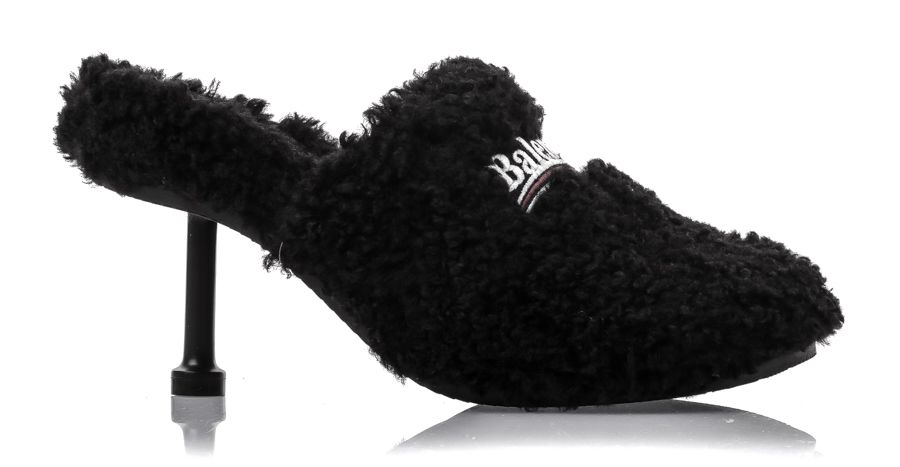 Balenciaga Furry Closed 80mm Mule