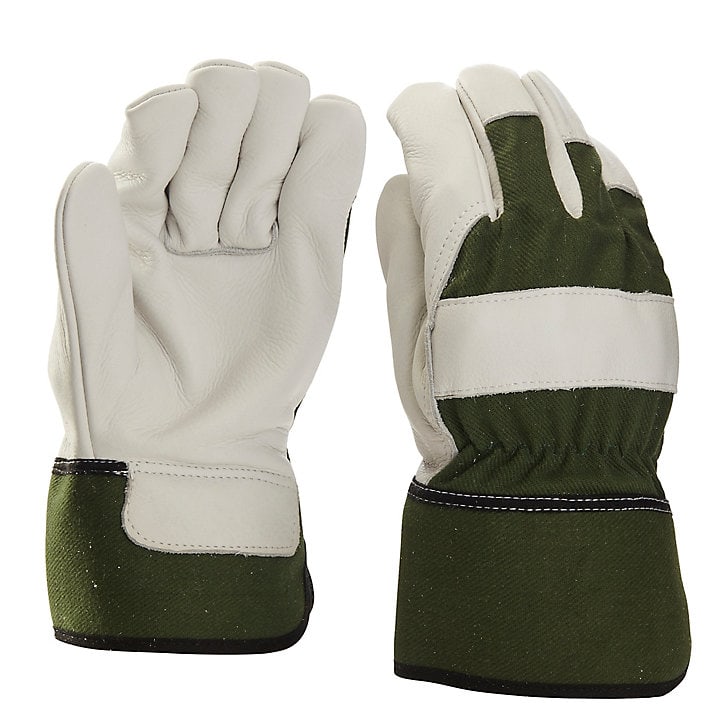Gants de manutention en cuir vert Verve - Taille 9 (L)