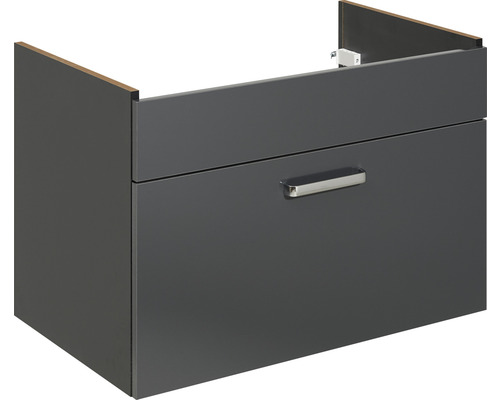 Pelipal Mainz wastafelmeubel 80 cm, antraciet, gedemonteerd, zonder wastafel