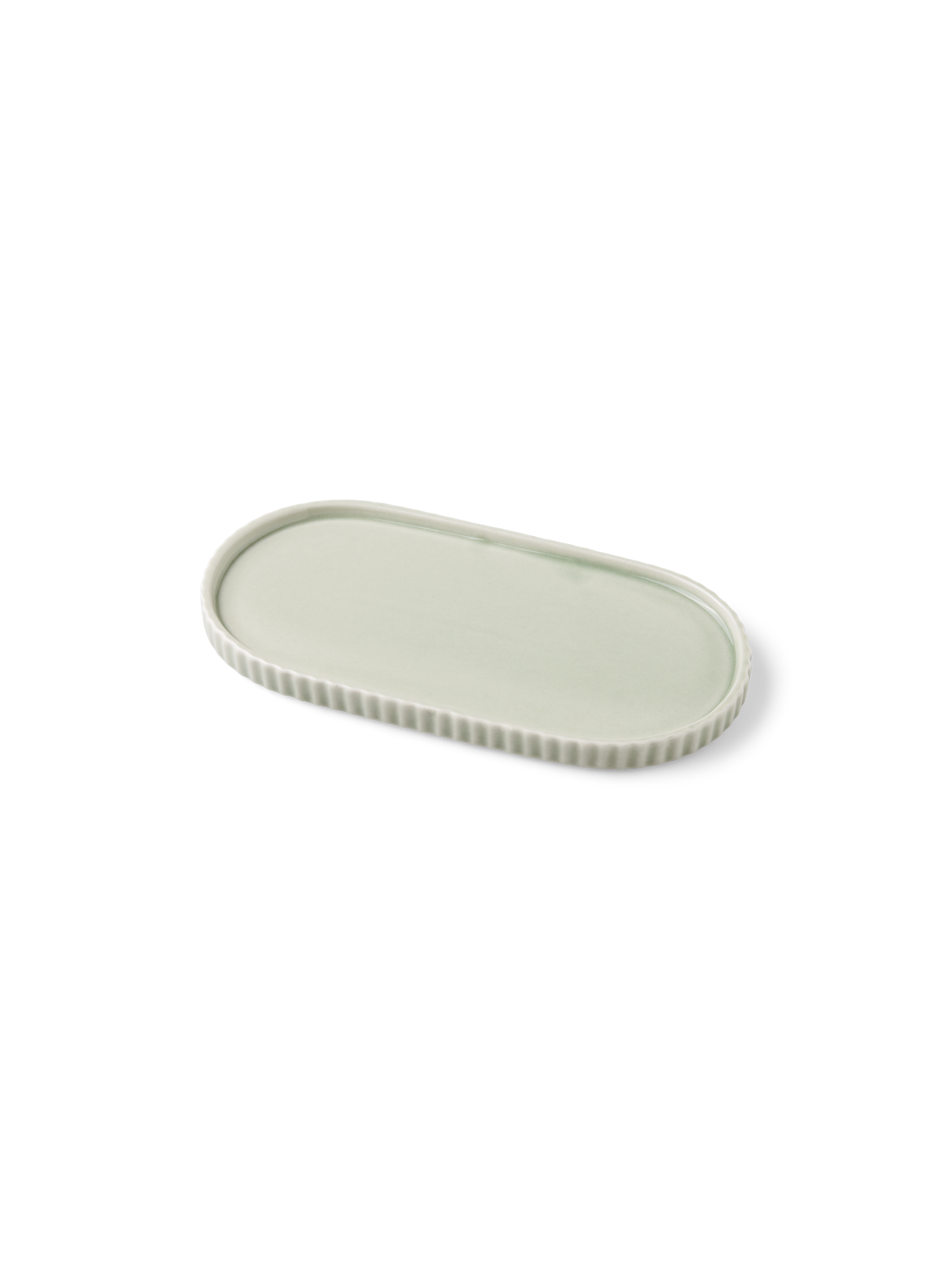 Dekorativ bakke | Porcelæn. 22,4 x 11,2 x 1,4 cm. | Off White