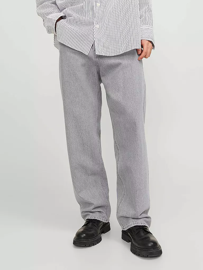 JACK & JONES Jeans Baggy Fit JJIALEX JJORIGINAL hellgrau