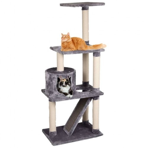 Arranhador divertido para gatos, cinza