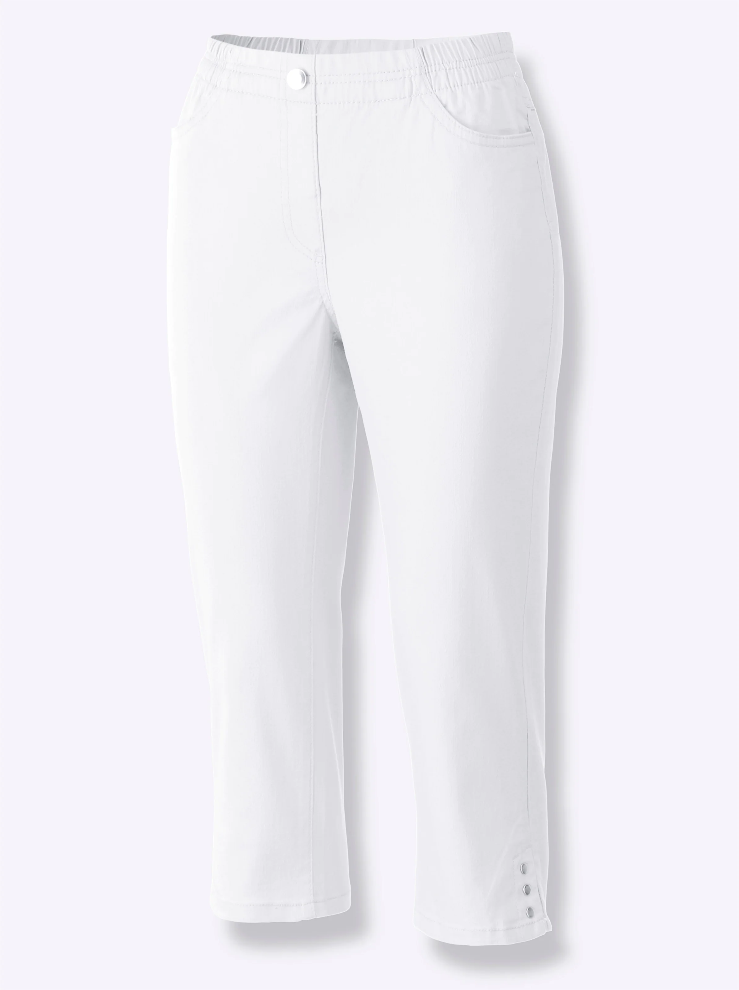 Caprijeans in weiß