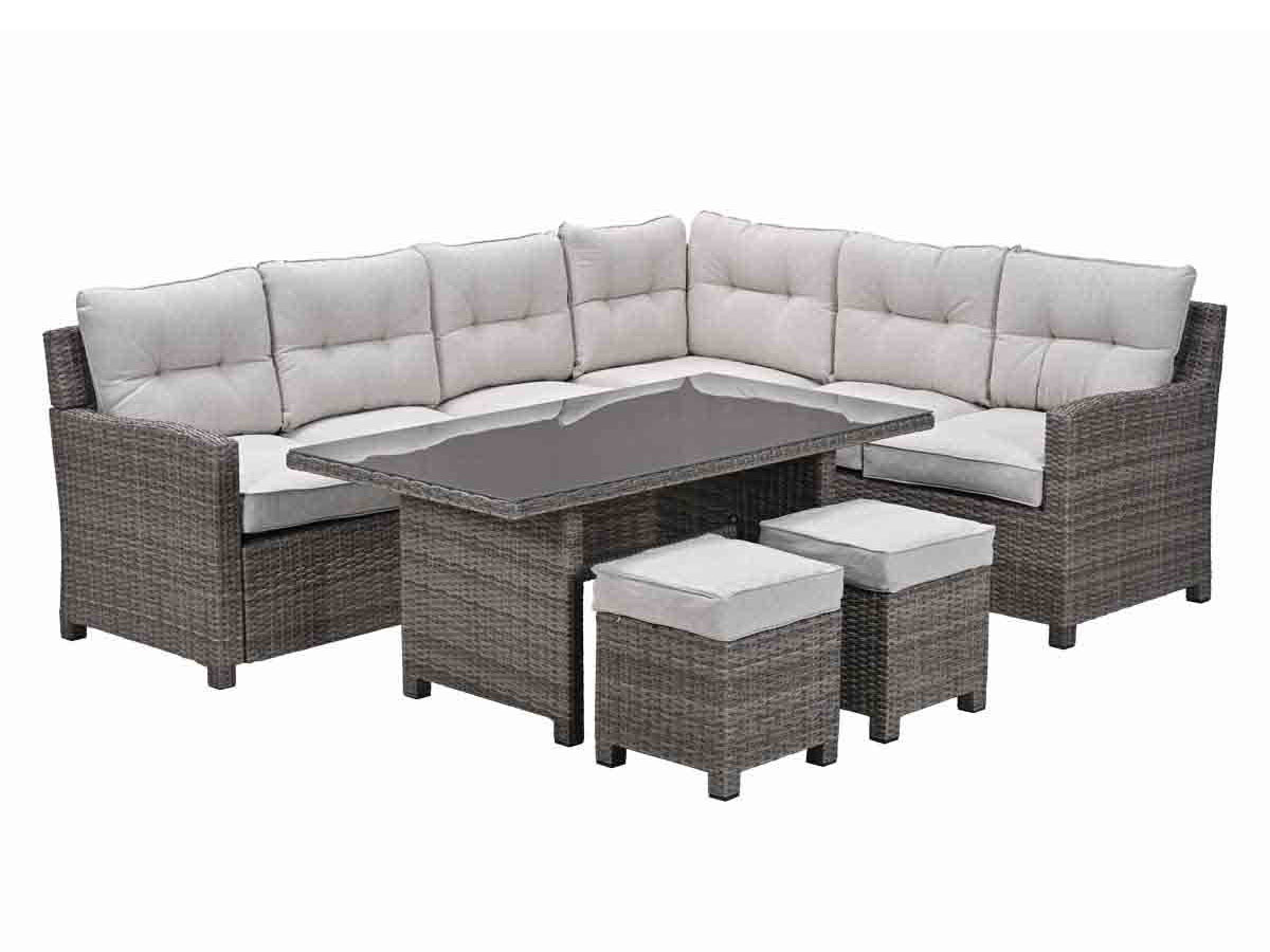 Garden Impressions Blue Bird Rechts diningset - Grey/Sand