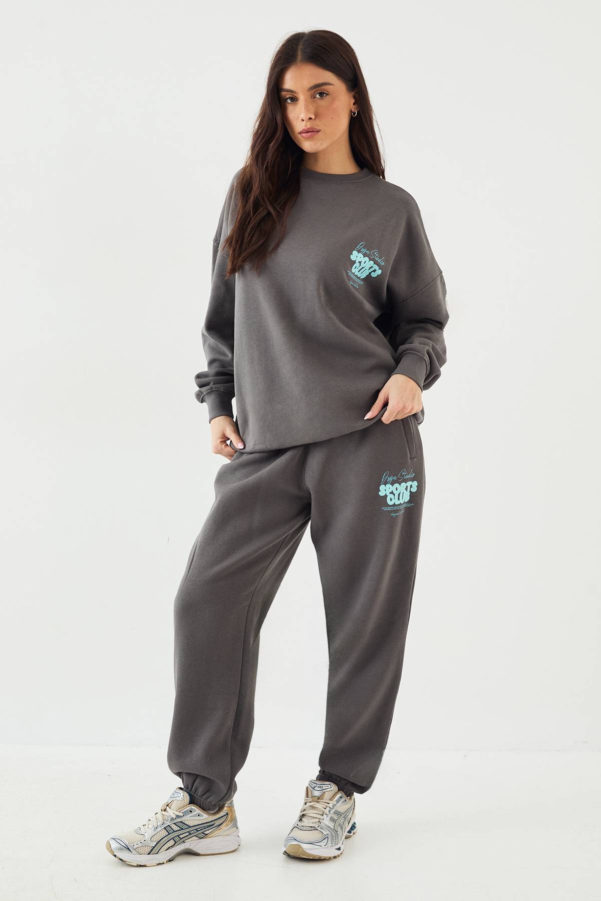 Sweat-shirt Oversize DSGN Studio avec Slogan Sports Bubble