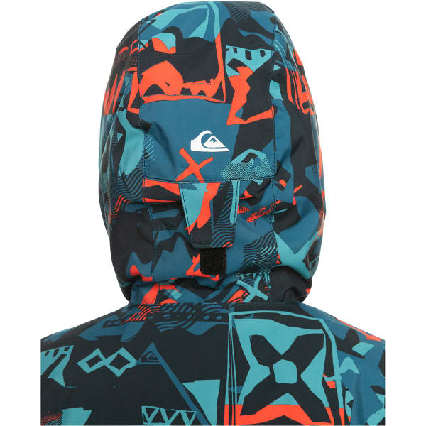 Veste de ski QUIKSILVER MISSION PRINTED YOUTH JK BUILDING MOUTAINS GRENADINE