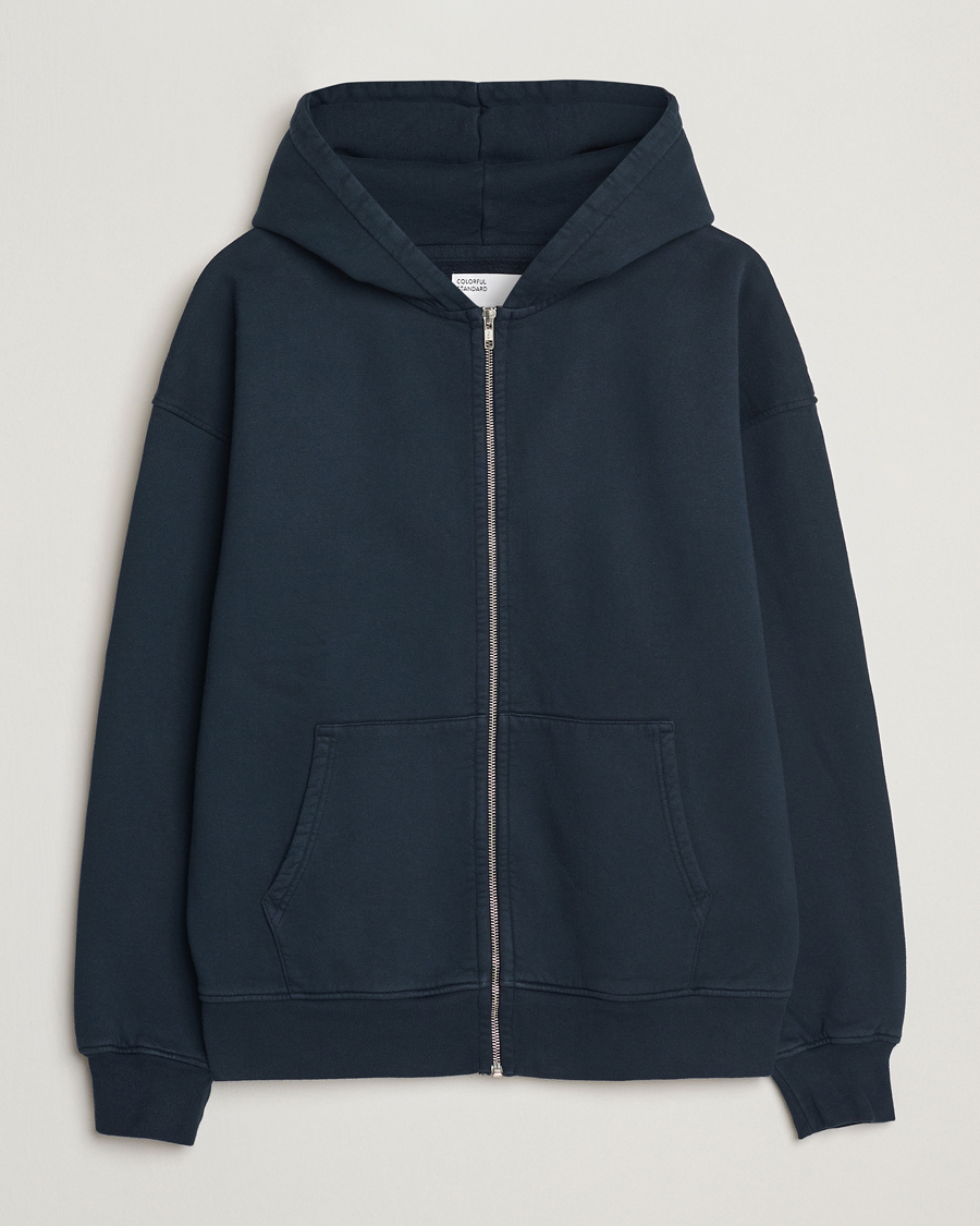 Colorful Standard Classic Organic Full Zip Hoodie Navy Blue