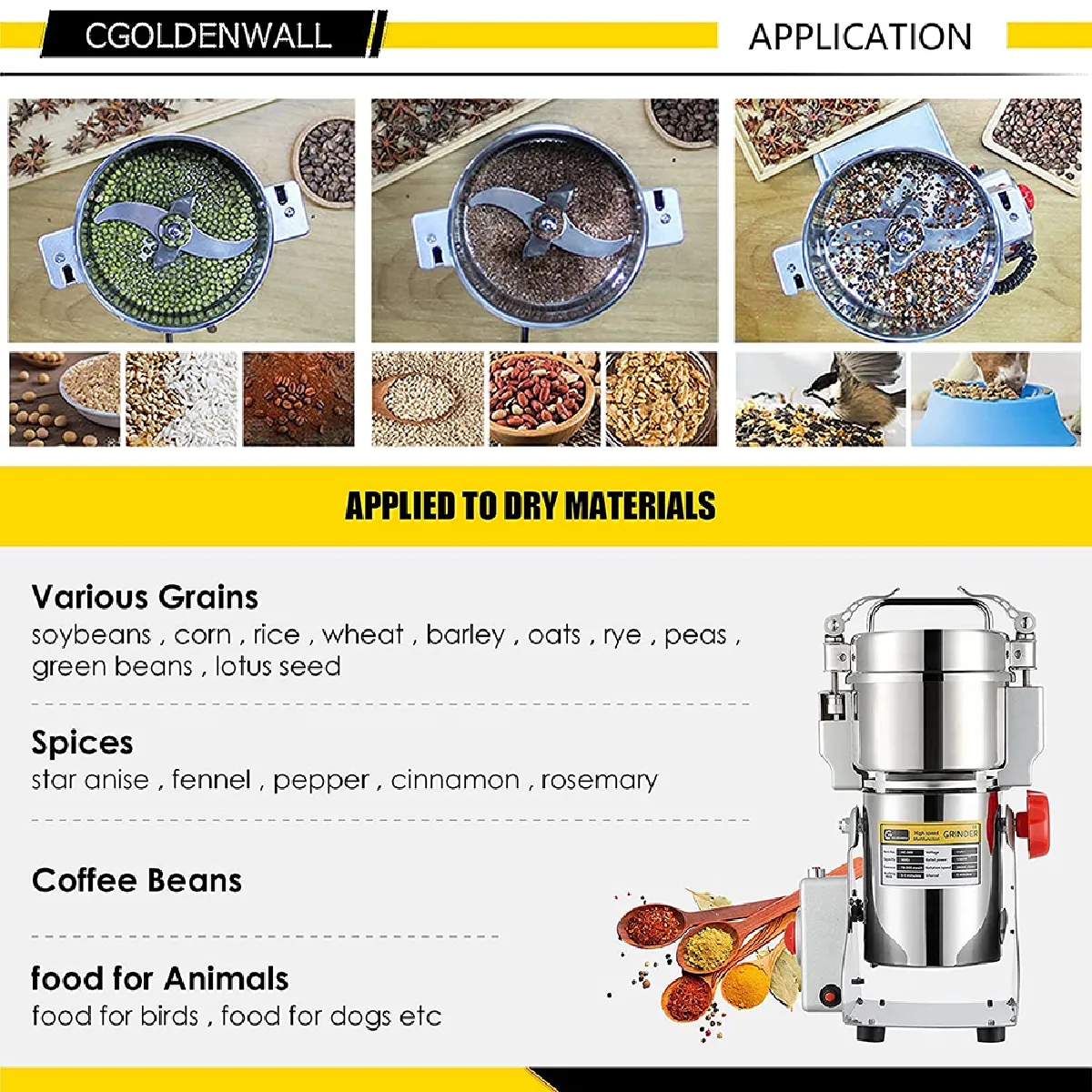 Universal Moulin à grains électrique 250g - Argent