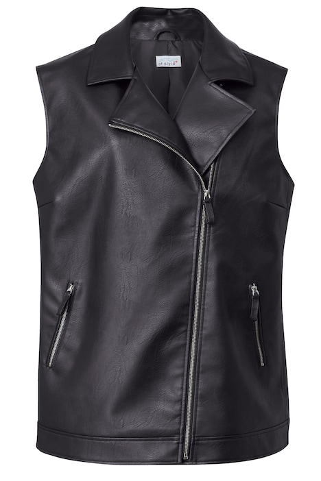 Lederoptik-Bikerweste, Zipper