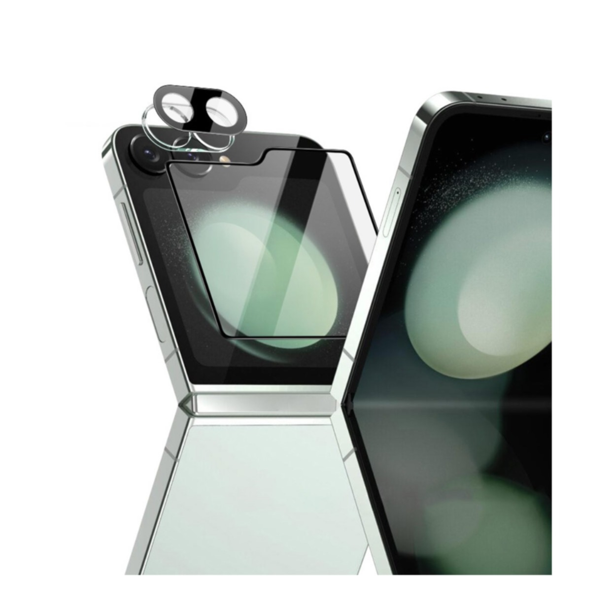Samsung Galaxy Z Flip6 Kamera und Display Panzerglas Schutz