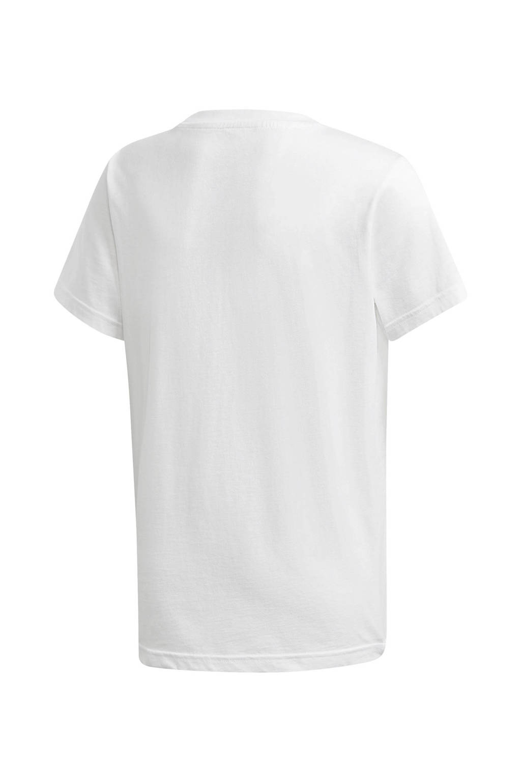 adidas T-shirt Trefoil wit/zwart