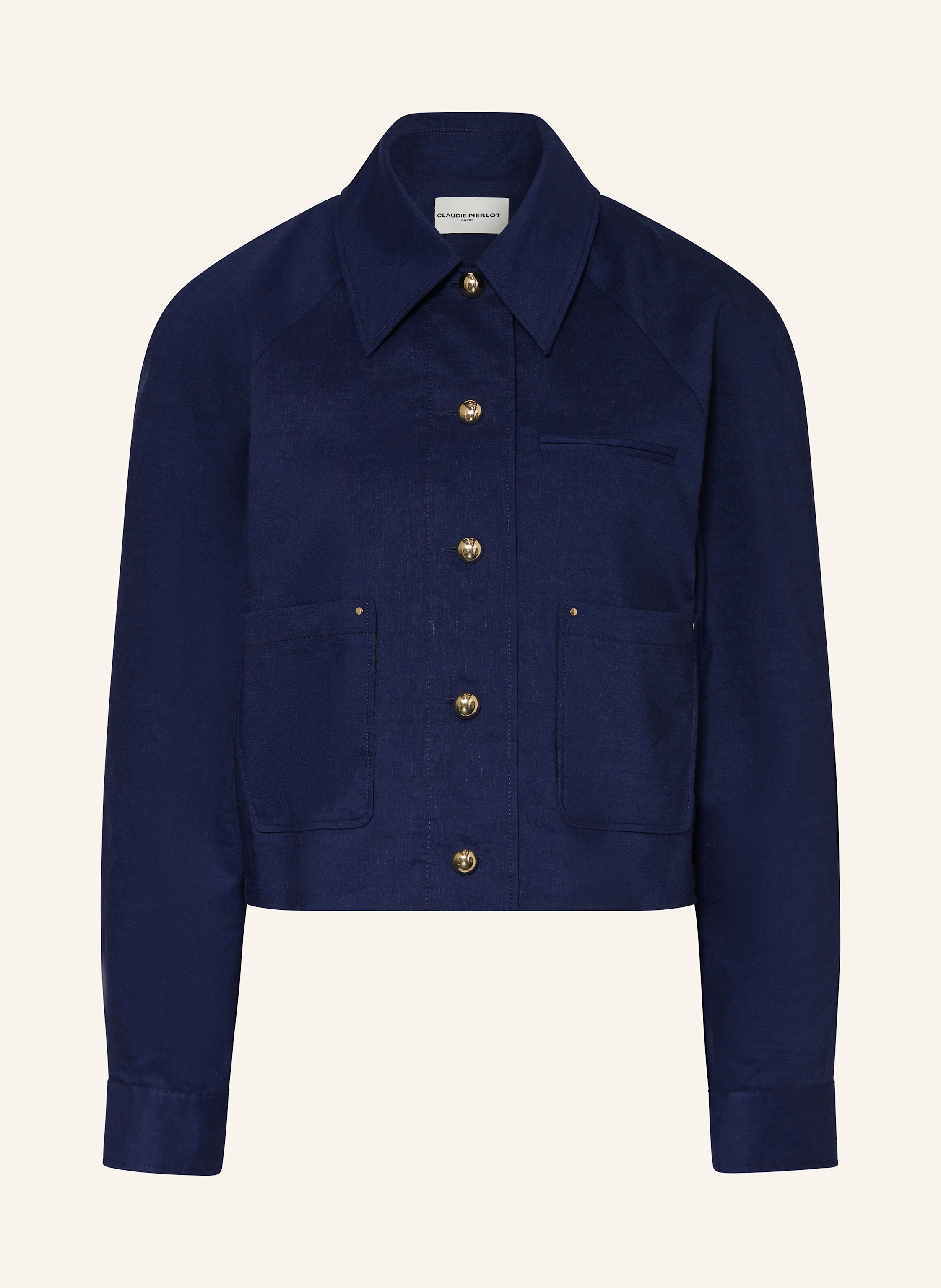 CLAUDIE PIERLOT Kastenjacke mit Leinen