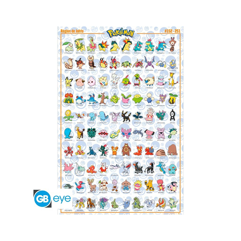 Pokémon - Poster Johto (91,5 X 61cm)