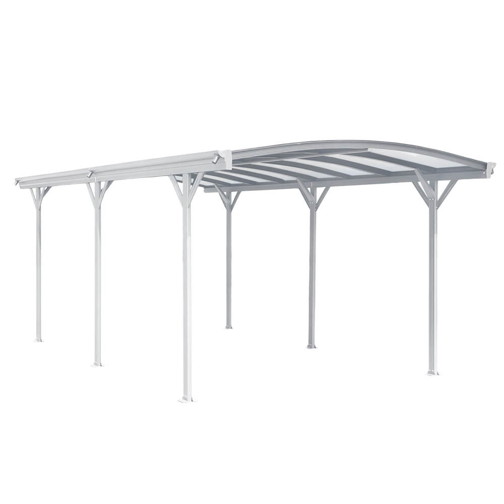 Home Deluxe - Design Carport - FALO, Wit - Afmetingen: 505 x 300 x 226 / 240 cm - incl. montagemateriaal | Carport, Garage, Overkapping