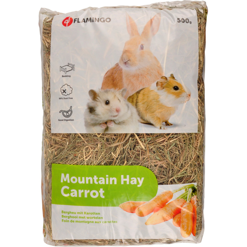 Foin de montagne aux carottes 500 g pour rongeurs