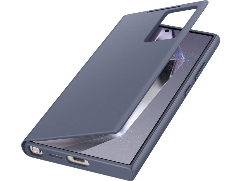 Samsung Book Cover Smart View Galaxy S24 Ultra Violett Schutzhülle mit Touch-Interface für das Samsung Galaxy S24 Ultra
